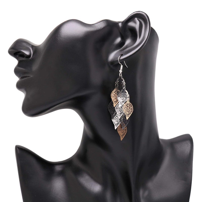 Aisansty Boho Leaf Dangle Earring for Women Super Lightweight Chandelier Dangle Drop Earring - Image 5